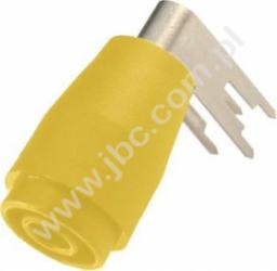 3263-PCB-GE Gniazdo bezp. 4mm, przyłącze lutowane do PCB, 25A, żółte, ELECTRO-PJP, 3263PCBGE