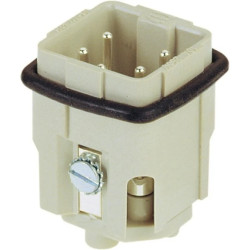 Złącze śrubowe (wkład) (0,75-1,5 mm2) 4+PE męskie 230/400V 10A Han A 09200042611