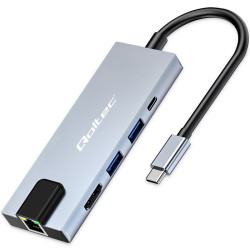 Hub USB-C 3.0 / USB 3.0, 2.0 + USB-C PD + HDMI 4K + RJ45 100Mbs