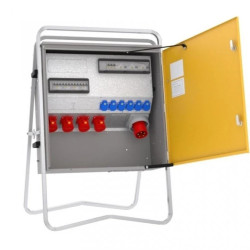 Rozdzielnica budowlana elBOX-XL W125-004006 IP44 wtyk CEE 125A-5P gniazda: 6xGK 230V 16A 4xCEE 32A 3xRCCB 6kA 75551012