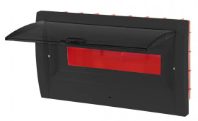 Rozdzielnica modułowa podtynkowa 1x18 IP40 czarna CZRM-PT-18M