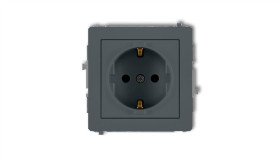 Deco Gniazdo Pojedyncze Z/U Schuko Grafitowy Mat 28Dgp-1Sp
