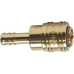 Quick-release coupling, L 54 mm, 35 bar, brass, for plastics processing, food, pharmaceutical or electronics industry, 115648