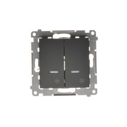 Łącznik krzyżowy podwójny podświetlany czarny mat DW7/2L.01/49 Kontakt Simon54