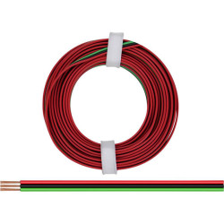 Donau 318-014 Elektronik Strand 3x0.14mm&#xB2; Red Green Black 5m Plastic Insulated