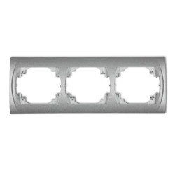 LOGO Ramka pozioma potrójna srebrny metalik 7LRH-3