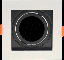 2052 Recessed ceiling ring, GU10, angular, black/white