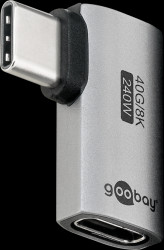 74441 USB 4.0 adapter USB-C plug > USB-C socket, horizontal shape