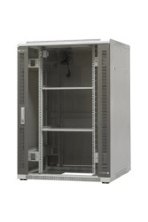 szafa ramowa stojąca EmiterNet Top, 24U, wym. 800X800x1180 (szer. x gł. x wys. mm), drzwi blacha/szkło w komplecie panel 2 wenty