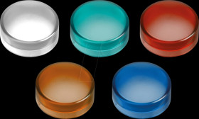 ZB5AV003 5 caps, 5 colors, for indicator lights, Ø 22 mm, round