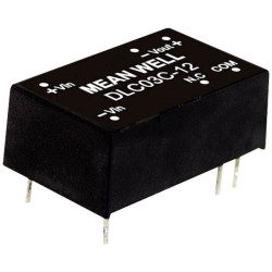 Mean Well DLC03B-12 DLC series DC/DC converter 3W 2 outputs -40&#xB0;C to 90&#xB0;C