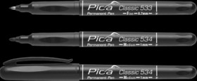 Permanent pen, black, 0.7 mm, for permanent marking, 533/46/SB