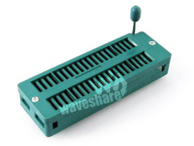 Waveshare DIP 40 Pin ZIF Socket (Green), Test &amp; Burn-in Socket
