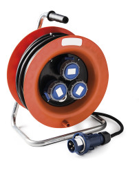 Złącze przemysłowe - zasilające 16A Wtyczka, gniazdo 230 V 2P + E RS PRO Szary IP20