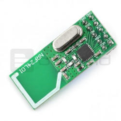 Moduł radiowy nRF24L01 2,4GHz - transceiver THT- zielony