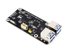 Waveshare PCIe To 4-Ch USB3.2 Gen1 Board (C) For Raspberry Pi 5, Up To 5Gbps Transmission Speed, Driver-Free, Plug And Play, Ras