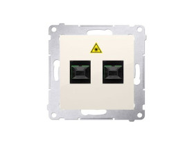 SIMON 54 Gniazdo światłowodowe / optyczne podwójne SC/APC (moduł) kremowy DGS2.01/41 KONTAKT SIMON