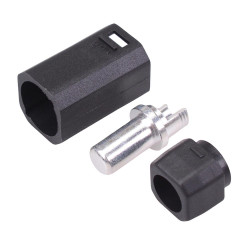 AS250M Black Male Silver Plated Connector 90A AMASS