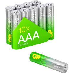 GP SUP24A997C10 Super AAA Batteries 1.5V 10pieces 50% More Energy Leak-Proof