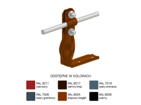 Uchwyt kątowy skręcony H=10cm Z-śruba /LA/ AN-08R/LA/-N C462576 AN-KOM
