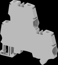 Feed through terminal, screw connection, 0.2-6.0 mm², 4 pole, 40 A, 8 kV, gray, 1SNK506210R0000
