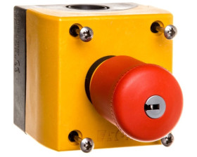 Kaseta z przyciskiem bezpieczeństwa z kluczem 1Z 1R IP66 M22-PVS/KC11/IY 216523