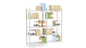 System półek, kolor Galwanizowany, materiał: Blacha stalowa, 2000mm x 10mm, Manorga