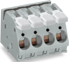 PCB terminal, 8 pole, pitch 10 mm, AWG 16-6, 76 A, cage clamp, gray, 2716-158