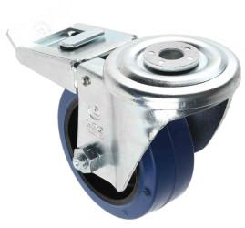 Koło samonastawne średnica kabla 100mm Otwór na śrubę LAG 150kg wysokość całkowita 129mm