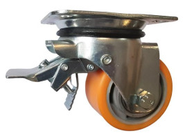 Koło samonastawne średnica kabla 100mm Płyta Guitel Hervieu 400kg wysokość całkowita 140mm