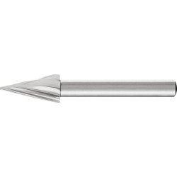 PFERD 22423316 Burr HSS Cone 60mm x 10mm 6mm Shank Flat Tip