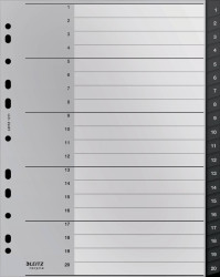 12110000 Plastic dividers A4 (1-20), Recycle