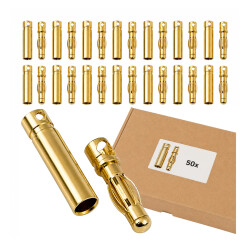 50x Konektory GOLD 3,5mm Wtyk z Gniazdem Banan Para do Audio Elektroniki
