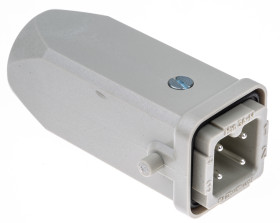 Wzmocnione złącze zasilania 3 + PE-pinowe HARTING 10A 230 → 400 V. Męski PG11