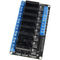 Moduł przekaźników SSR 8 kanałów 5V High trig