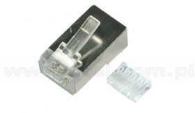 Wtyk RJ-45, 8p8c, kat6, na przewód okrągły, linkę, ekranowany