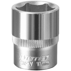 Sealey S3817 Walldrive Socket 17mm 3/8"sq Drive