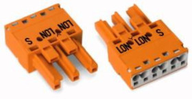 Gniazdo 3-torowe pomarańczowe WINSTA 770-1343 /100szt./