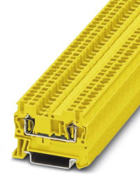 Through terminal block, spring balancer connection, 0.08-4.0 mm², 2 pole, 24 A, 8 kV, yellow, 3037083