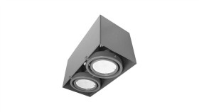 Lampa Sufitowa Blocco Szary 2X7w Gu10 Led Ml843 Milagro
