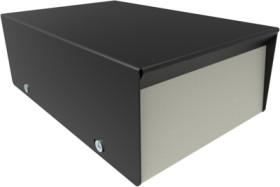 Steel enclosure, (L x W x H) 149 x 102 x 54 mm, gray (RAL 7046), IP32, 1454D