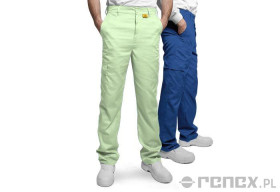 SPODNIE ESD GRANATOWY ZAMEK ROZMIAR 50 (MĘSKIE)