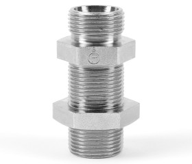 Złączka hydrauliczna, Złacze A: Stożek męski 24° DIN, Złacze B: Stożek męski 24° DIN, Stal nierdzewna, 315bar