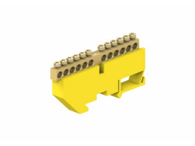 Listwa zaciskowa ochronna 12-modułowa/12x16mm2/Żółta/TM/ LZ1203-Z R739556 AN-KOM