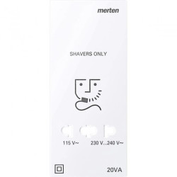 Płytka środkowa do gniazdka na golarkę, lotos biały, błyszczący, System Des