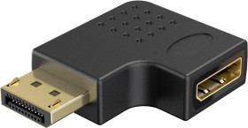 Adapter DisplayPort™ kątowy 90 w lewo czarny