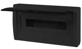 Rozdzielnica modułowa natynkowa 1x18 IP40 czarna CZRM-NT-18T