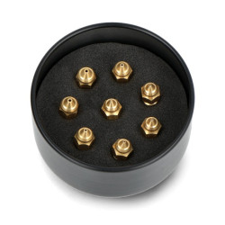 Dysza Creality High-end Brass 0,25mm/0,4mm/0,6mm/0,8mm - filament 1,75mm - mosiądz - 8szt.