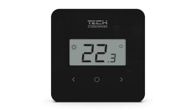 Tech R-12B - Regulator Pokojowy Do Listwy L-X I L-12 Przewodowy Kolor Czarny