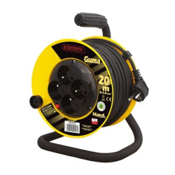 Przedł.bębn. GUMA 20m 4gn OW 3x1,5 ELGOTECH 041060
